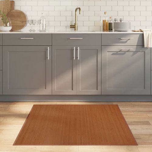 Dywan kwadratowy, brązowy, 100x100 cm, bambusowy na Arena.pl