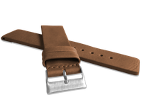 LAVVU Brązowy gładki pasek PLAIN z luksusowej skóry Top Grain - 24