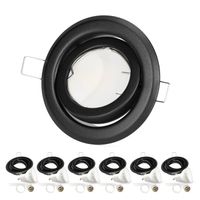 Zestaw 6x oprawa LUMO1 mat czarny + LED GU10 5W neutralna