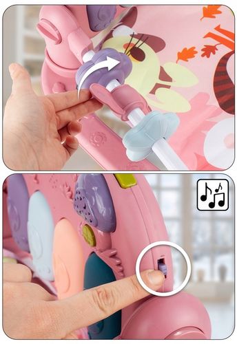 MATA EDUKACYJNA INTERAKTYWNA Z PIANINKIEM GRZECHOTKI GRYZAKI DLA NIEMOWLĄT na Arena.pl