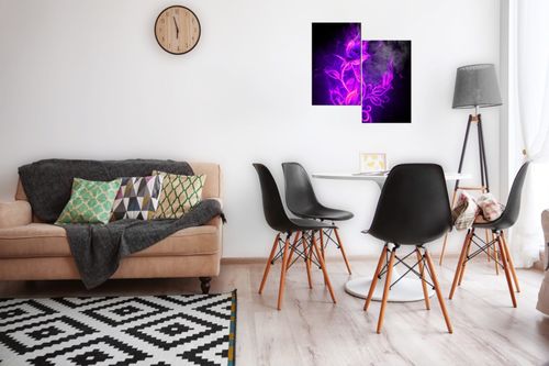 Obraz Płótno 60X60 Fioletowy Ogień Róży na Arena.pl