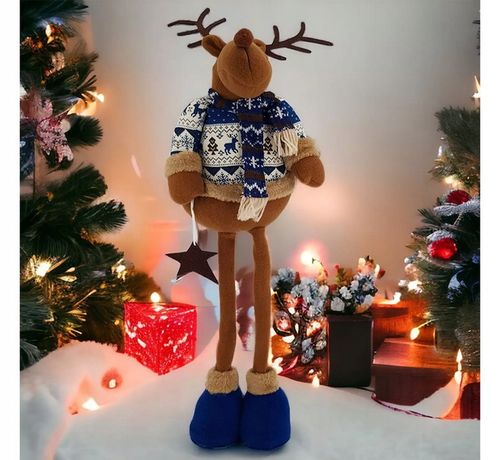 Zestaw figurek świątecznych stojące DUŻE RENIFER BAŁWAN MIKOŁAJ 42cm na Arena.pl