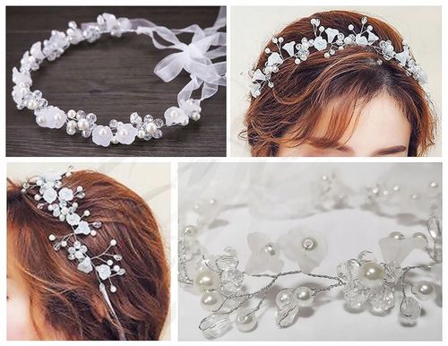 WIANEK NA KOMUNIĘ DEC27 komunijny dekoracja opaska biały na głowę jak żywy na Arena.pl