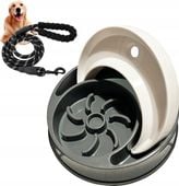 Miska dla Psa Kota 2w1 na Wodę i Pokarm Antypoślizgowa 500ml + Smycz