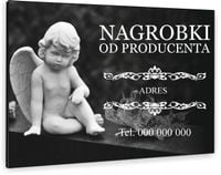 TABLICZKA REKLAMOWA szyld z dibondu nadruk 40x30 cm NAGROBKI