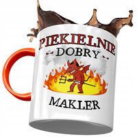 Kubek Pomarańczowy Dla Maklera Piekielnie Dobry Z Nadrukiem Ze Zdjęciem