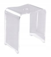 RIDDER Trendy stylowy taburet łazienkowy przezroczysty