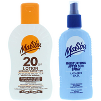 Malibu SPF20 Wodoodporny Balsam 200ml + Balsam W Sprayu Po Opalaniu