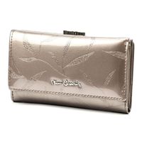 Elegancki damski portfel skórzany wzór w liście