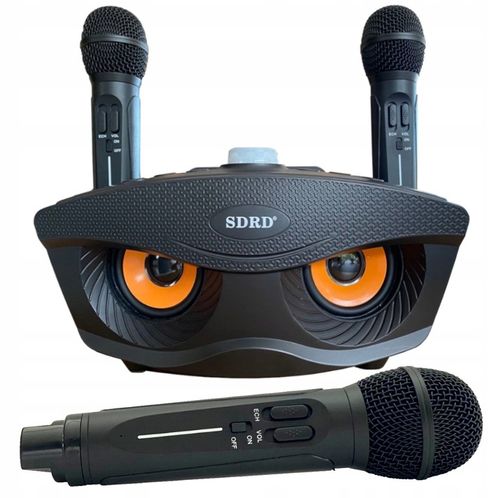 KARAOKE BEZPRZEWODOWY ZESTAW GŁOŚNIK 2 MIKROFONY BLUETOOTH NA IMPREZY SUPER na Arena.pl