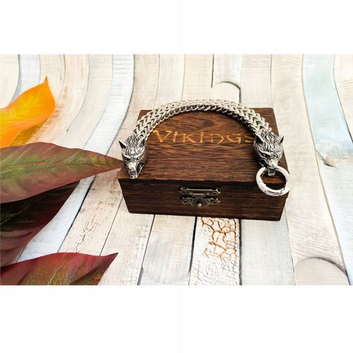 Bransoletka męska VIKING pudełko torebka prezentowa dla mężczyzny 21,5 cm na Arena.pl