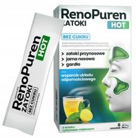 RENOPUREN ZATOKI HOT BEZ CUKRU 8 SASZETEK