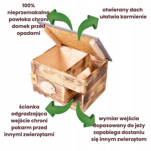 Domek dla Jeża Jeży DREWNIANY budka dom legowisko producent XXL na Arena.pl