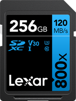 Lexar Karta Pamięci Pro 800x SDXC UHS-I cards, C10 (V30) U3, R120/45MB 256