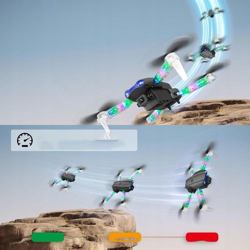 INTELIGENTNY E99D DRON Z PODWÓJNE KAMERY ZABAWKA SKŁADANIE CZTEROOSIOWE na Arena.pl