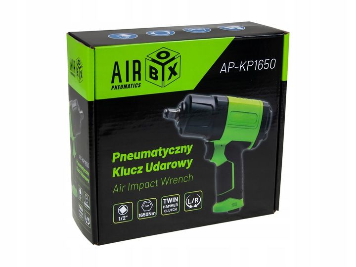 Klucz Udarowy Pneumatyczny 1650nm Twin Hammer 1/2" 4 Stopnie Regulacji 2kg zdjęcie 10