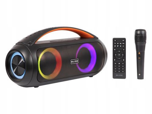 MOCNY GŁOŚNIK BLUETOOTH PRZENOŚNY BOOMBOX MIKROFON PILOT USB SD FM na Arena.pl
