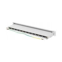 Patch panel Lanberg 24 port 1U kat.7 ekranowany szary