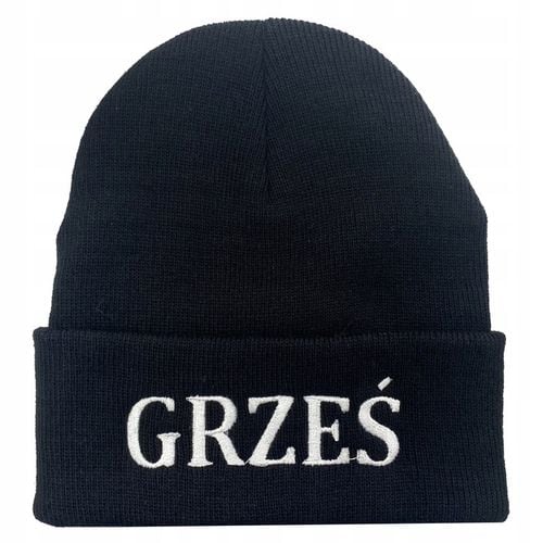 Czapka zimowa beanie z własnym haftem napisem personalizacja 26 kolorów na Arena.pl
