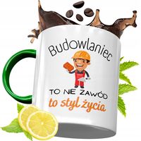 Kubek Zielony Dla Budowlańca Na Urodziny Prezent Z Nadrukiem Ze Zdjęciem
