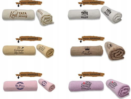 RĘCZNIK Z HAFTEM NAPISEM PREZENT NA ROCZNICĘ ŚLUBU na Arena.pl