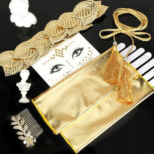 AKCESORIA BOGINI GRECKA RZYMSKA OPASKA ZŁOTA KOLCZYKI ZESTAW KOMPLET na Arena.pl