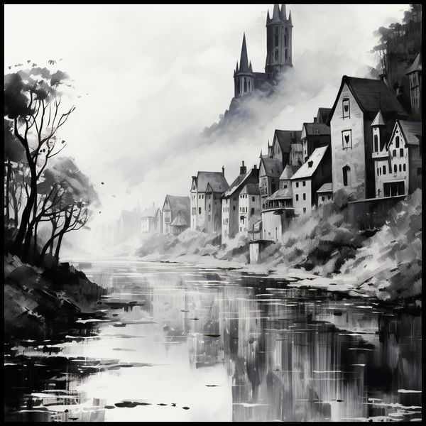 Plakat 100x100cm Mglisty Refleks zdjęcie 2