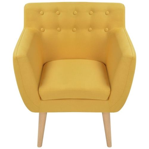 Fotel 67x59x77 cm, żółty materiał na Arena.pl