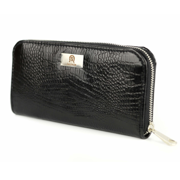 P-02 Portfel skórzany Korona - czarny C m L KEMER zdjęcie 1