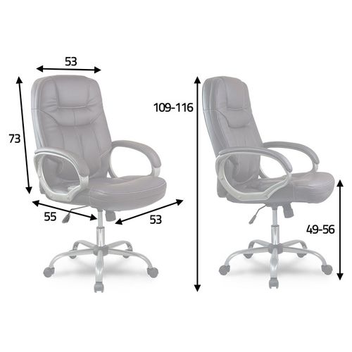 Fotel gabinetowy ze skóry Sofotel 355 czarny na Arena.pl