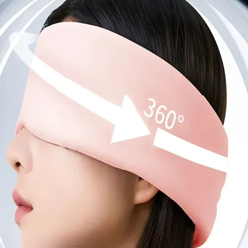 Opaska na oczy do spania wygodny sen podróżna 2 strony ciepła zimna na Arena.pl