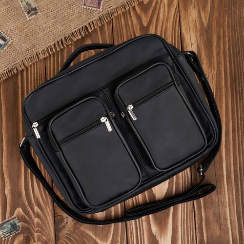 skórzana torba męska na ramię czarna listonoszka a4 do pracy abruzzo abr-20 na Arena.pl