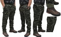 OCIEPLANE BOJÓWKI DRESOWE MORO CAMO 4 KIESZENIE roz. L PROSTA NOGAWKA
