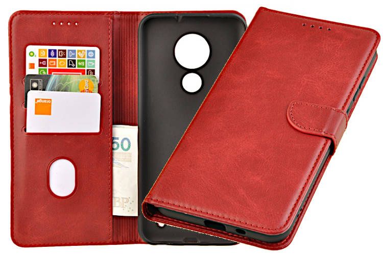 Etui portfel Wallet do Nokia C21 czerwony zdjęcie 1