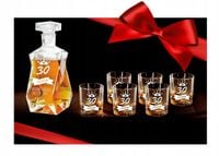 zestaw karafka szklanki grawer przent na URODZINY