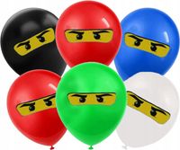 ZESTAW BALONÓW Z NADRUKIEM NINJA DEKORACJA URODZINOWA NA IMPREZE