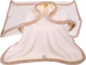 Kocyk dwustronny dzianina futerkowa ECRU z beżem