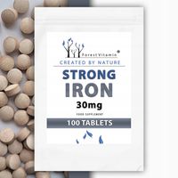 ŻELAZO 30mg PRZYSWAJALNE ORGANICZNE 100tab MOCNE