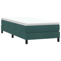Łóżko typu Box Spring bez materaca Ciemnozielone 90x210 cm