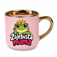PREZENT DZIEŃ MATKI - Żajebista mama - kubek elegancki na prezent Różowy