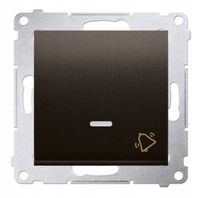 Simon54 Przycisk "dzwonek" z podświetleniem LED DD1L.01/46 brązowy