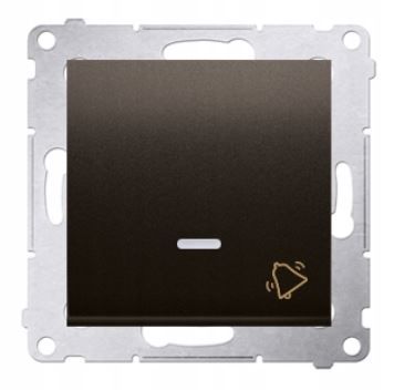 Simon54 Przycisk "dzwonek" z podświetleniem LED DD1L.01/46 brązowy zdjęcie 1