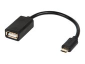 Adapter USB gniazdo USB A-wtyk micro USB OTG kabel blister