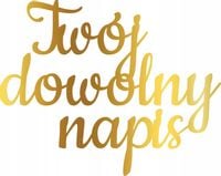 ZŁOTY TOPPER NA TORT URODZINY ŚLUB CHRZEST ŚWIĘTY