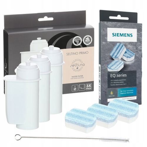 TABLETKI ODKAMIENIAJĄCE SIEMENS TZ80002 + 3 FILTRY + SZCZOTECZKA na Arena.pl