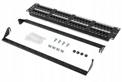 Patch panel Lanberg PPU6-2048-B 48 port 2U 19" kat.6 czarny na Arena.pl