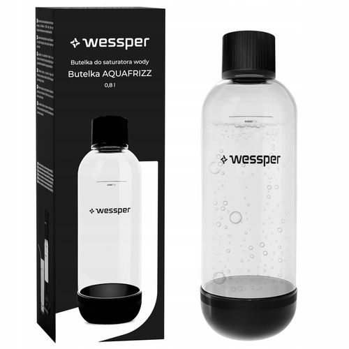 BUTELKA WESSPER DO SATURATORA WODY GAZOWANEJ AQUAFRIZZ CZARNA 0,8L BEZ na Arena.pl