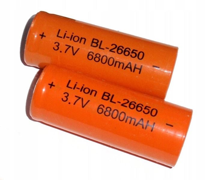 2x Akumulator 26650 6800 mAh 3,7V LI-ION zdjęcie 1