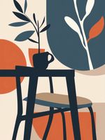 Plakat 75x100cm Poranek w Cieniu Drzew