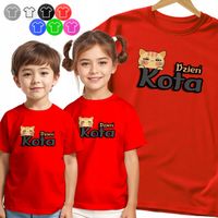 KOSZULKA DZIECIĘCA - KOT NA DZIEŃ KOTA DNI SZKOLNE PRZECZKOILNE - 86 XXXS